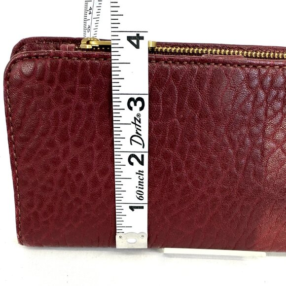 Fossil Preston Flap Clutch Leather Wallet Wine - Picture 13 of 13
